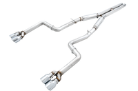 AWE Tuning 2017+ Dodge Challenger 5.7L Track Edition Exhaust - Chrome Silver Quad Tips
