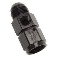 Russell 10AN Female to Male w/ 1/8 NPT Pressure Port - Black