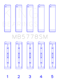 King Engine Bearings Audi/VW 1.8/2.0 TSI/TFSI (Size 0.50 Oversized) Main Bearing Set