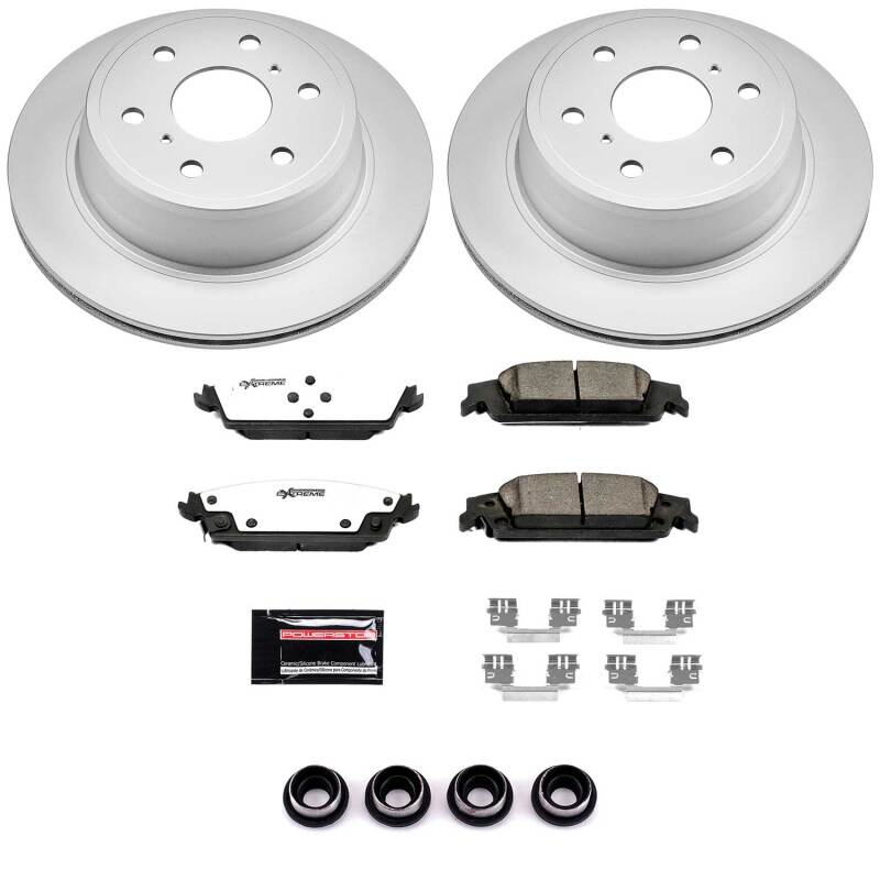 Power Stop 15-20 Cadillac Escalade Rear Z36 Coated Truck & Tow Brake Kit