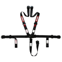 RaceQuip L&L 16.1 5pt 2in Belt PU Lap Black Hardware Black