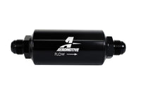 Aeromotive In-Line Filter - (AN -10 Male) 40 Micron Stainless Mesh Element Bright Dip Black Finish