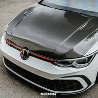 Seibon 22-23 Volkswagen Golf GTI/R TM-Style Carbon Fiber Hood