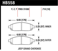 Hawk 06-10 Jeep Commander / 05-10 Grand Cherokee Front LTS Street Brake Pads