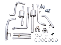 AWE Tuning 22-23 GMC Sierra 1500 AT4X 6.2L 0FG Catback Split Dual (Flat Bumper) - Chrome Silver Tips