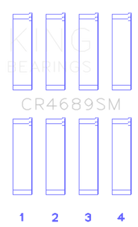 King Engine Bearings Subaru FB20 Housing Bore +.003in Connecting Rod Bearing Set