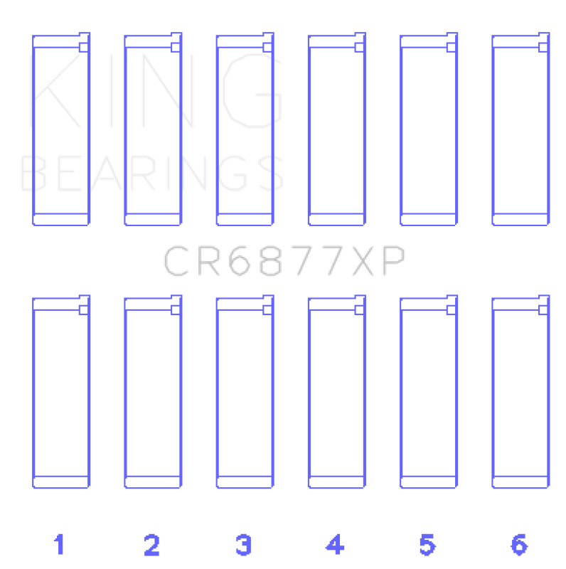 King Engine Bearings BMW S54B32 (Size +.50mm) Connecting Rod Bearing Set