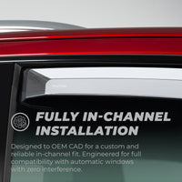 Putco 05-10 Dodge Charger (Front Only) Element Chrome Window Visors
