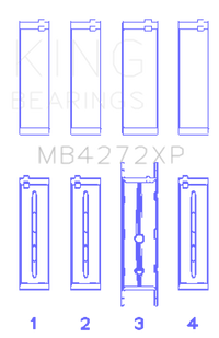 King Engine Bearings Holden Alloytec 175/190 (Size +0.25mm) Main Bearing Set