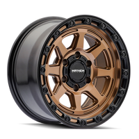 Mayhem 8306 Ridgeline 17x8.5 / 6x139.7 BP / -6mm Offset / 106.1mm Hub Satin Bronze/Black Lip Wheel
