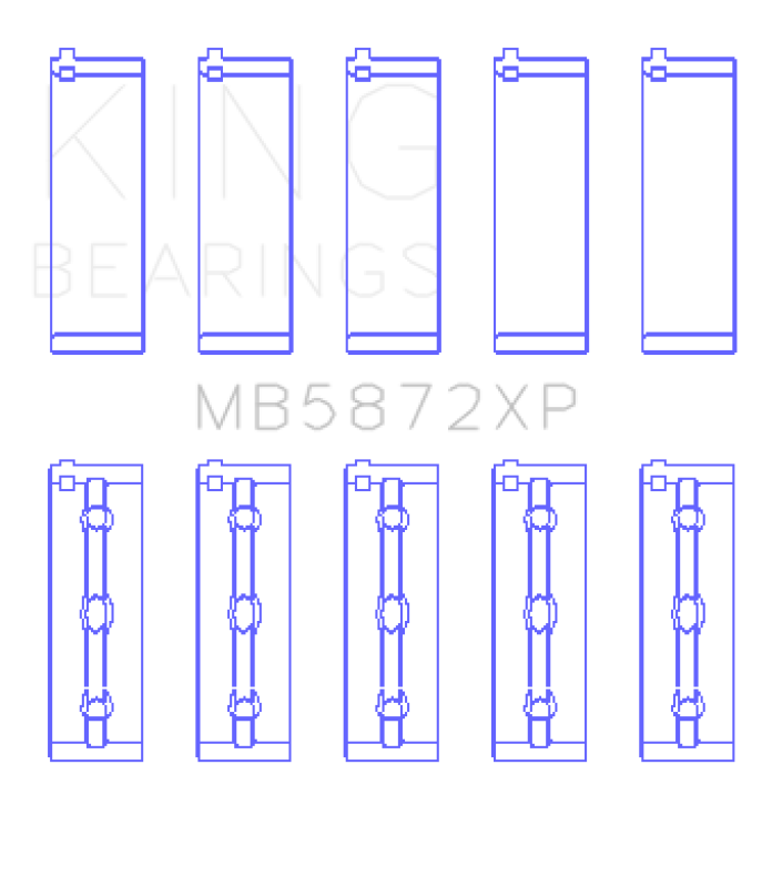 King Engine Bearings BMW S62 (Size 0.25) Main Bearing Set