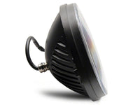 Raxiom 97-18 Jeep Wrangler TJ & JK Axial 7-In LED Headlights w/ DRL - Black Housing (Clear Lens)