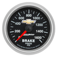 Autometer Performance Parts 52mm 0-1600 PSI Brake Pressure COPO Camaro Gauge Pack