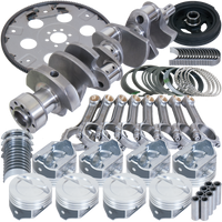 Eagle Chevy 350 1Pc 3.750in Crank 5.700in I-Beam Rods 4.000in Pistons 168 Tooth FP Balanced Assembly