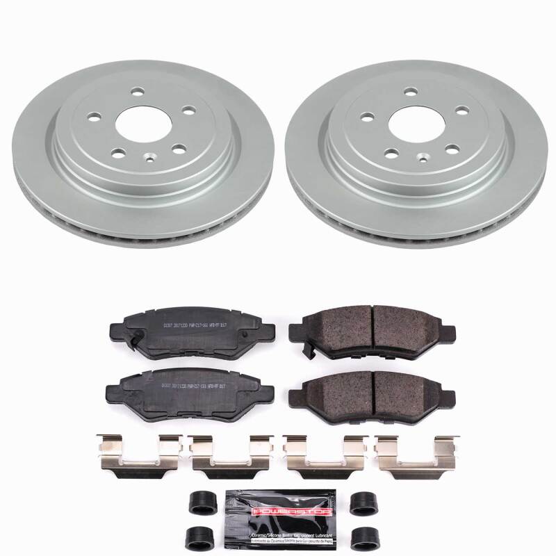 Power Stop 08-14 Cadillac CTS Rear Z23 Coated Brake Kit