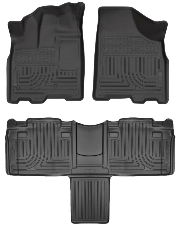 Husky Liners 11-20 Toyota Sienna WeatherBeater Front & 2nd Row Floor Liners - Black