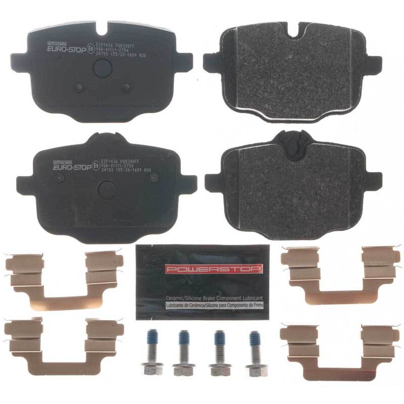 Power Stop 14-19 BMW M6 Gran Coupe Euro-Stop ECE-R90 Rear Brake Pads