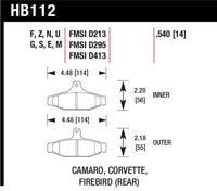 Hawk 84-96 Corvette /88-97 Pontiac Firebird HT-10 Race Rear Brake Pads