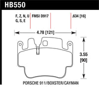 Hawk 01-05 Porsche 911 (996) Carrera 2/4 / 00-04 Porsche Boxster S Blue 9012 Race Front Brake Pads