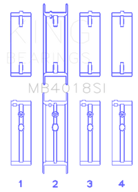 King Engine Bearings Holden 231 (3800) V6 (Size STD) Main Bearing Set
