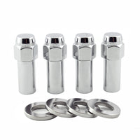 McGard Hex Lug Nut (X-Long Shank) M12X1.5 CTR Washer / 13/16 Hex / 2.27in. Length (4-Pack) - Chrome