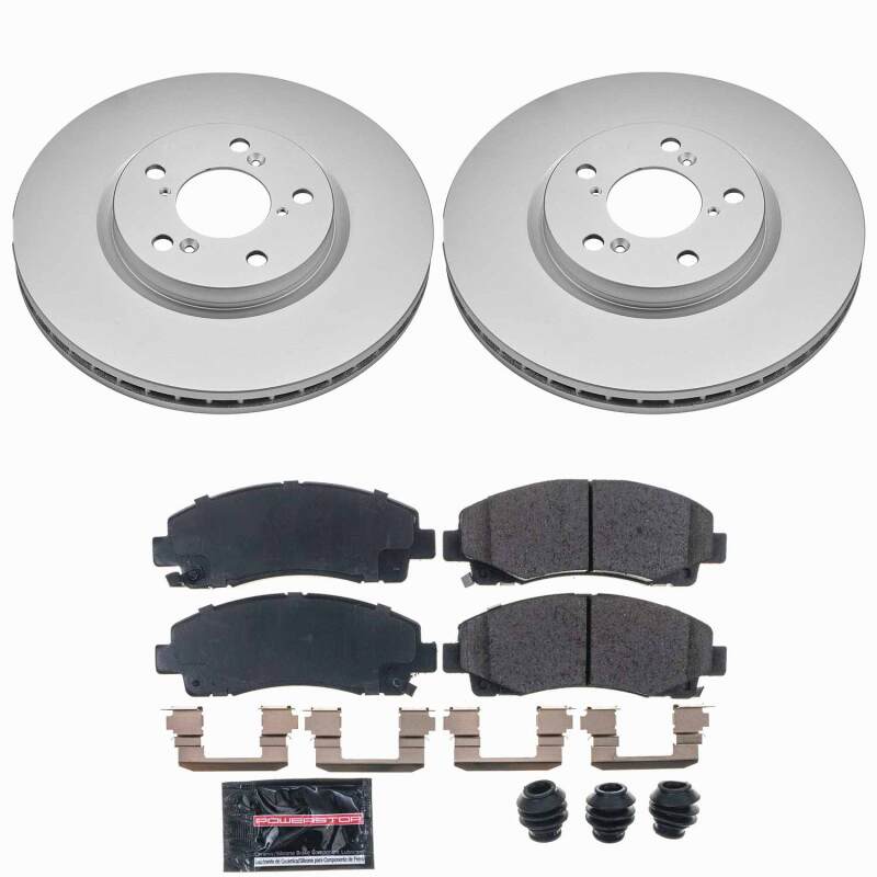 Power Stop 06-11 Honda Ridgeline Front Z23 Coated Brake Kit