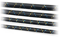GReddy AN08 Reusable Hose Nylon Braided, Black/Gold/Blue