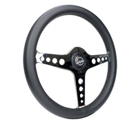 NRG Light Weight Gaming Steering Wheel - Driftz 350mm 3 Chrome Spokes Perforated Leather