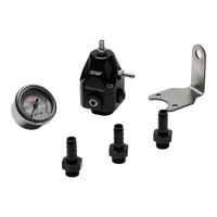 DeatschWerks DWR550C Adjustable Carburetor Regulator w/ 3/8in Barb Fittings and Gauge