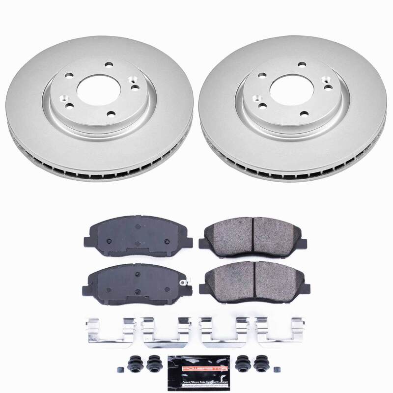 Power Stop 07-09 Hyundai Santa Fe Front Z23 Coated Brake Kit