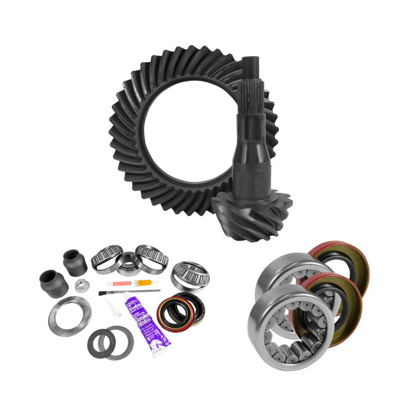 Yukon Gear 9.75in Ford 4.11 Rear Ring & Pinion Install Kit 2.99in OD Axle Bearings and Seals