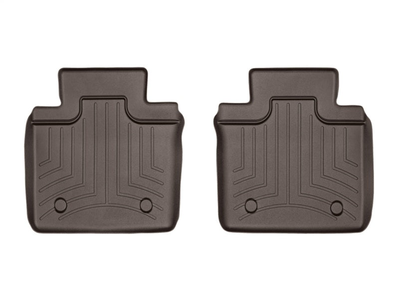 WeatherTech 2014+ Maserati Quattroporte Rear FloorLiner - Cocoa (fits Models w/2 Zone Climate Cntrl)