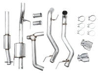AWE Tuning 2021+ Ford F150 Tremor w/ Bumper Cutouts 0FG Resonated Cat-Back w/ Chrome Silver Tips