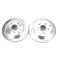 Power Stop 06-12 Mitsubishi Eclipse Rear Evolution Drilled & Slotted Rotors - Pair