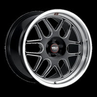Weld Solana 20x8 / 5x127 BP / ET0 / 78.1mm Bore - Gloss Black MIL DIA Wheel