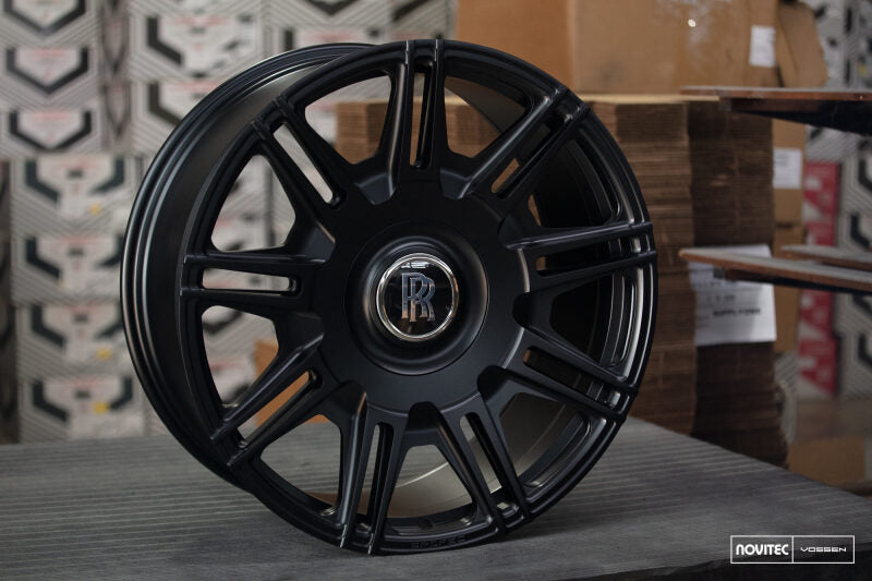 Vossen x Novitec SP2 22x10.5in - 5x112 BP - ET15 - Satin Black Rolls-Royce Ghost 2nd Gen Rear Wheel
