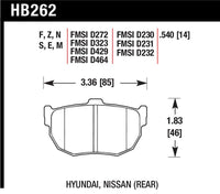 Hawk 89-97 Nissan 240SX HT-10 Race Rear Brake Pads