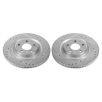 Power Stop 17-19 Audi A4 Rear Evolution Drilled & Slotted Rotors - Pair