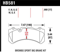 Hawk 09 Nissan GT-R R35 Brembo Blue 9012 Race Front Brake Pads