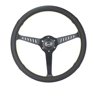 NRG Reinforced Steering Wheel (380mm/1in. Deep) Perforated Leather and Yellow Stitching