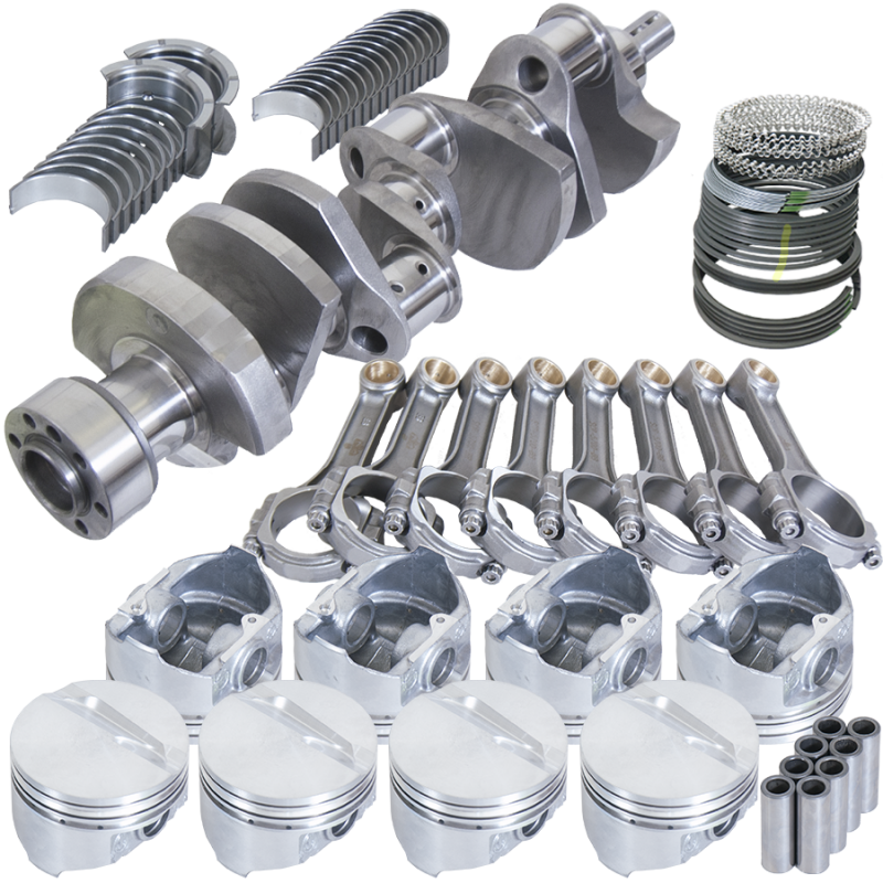 Eagle Chevy 350 1Pc 3.750in Crank 5.700in I-Beam Rod 4.040in Pistons 153 Tooth FP Balanced Assembly