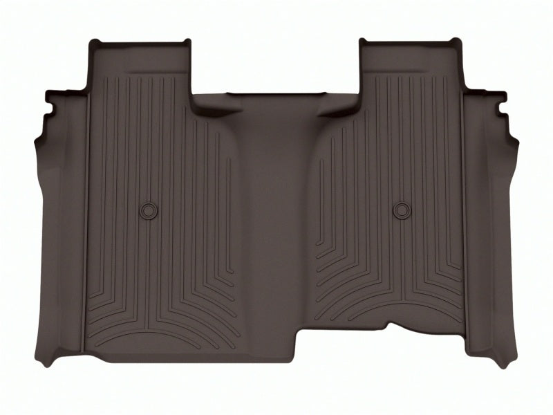 WeatherTech 2019+ Chevrolet Silverado 1500 CC w/1st Row Bucket & Rear Storg. Rear FloorLiner - Cocoa
