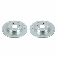 Power Stop 17-20 Acura MDX Rear Evolution Drilled & Slotted Rotors - Pair