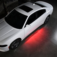 Putco 11-23 Dodge Charger Police Pursuit Blade Rocker Kits Sideliners - Red/Blue w/ White Override