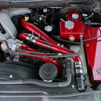 Wehrli 17-25 6.7L Power Stroke Upper Coolant Pipe Kit - WCFab Red