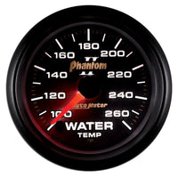 Autometer Phantom II 52mm Full Sweep Electronic 100-260 Deg F Water Temperature Gauge