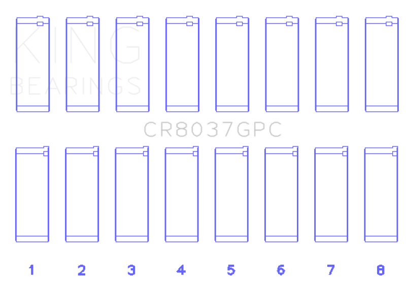 King General Motors Duramax LLY/LML/LMM/LGH/L5P/LBZ/LB7 (Size 0.25) Connecting Rod Bearing Set