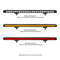 Go Rhino Xplor Flash Series Single Multi Function LED Light Bar (Track Mount) 10in. - Blk