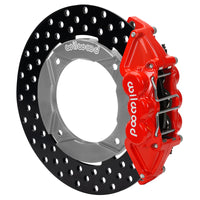 Wilwood 2020+ Polaris RZR Pro UTV6 Rear Kit 11.25in - Red Calipers/Drilled Rotors