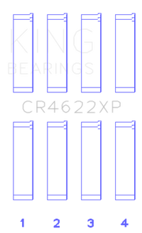 King Engine Bearings Subaru FD20 (Size +.25mm) Connecting Rod Bearing Set